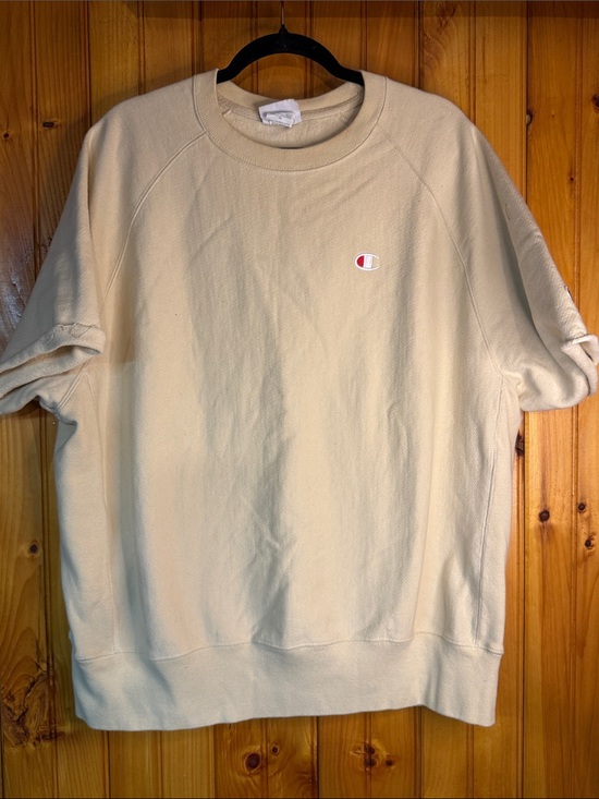 Champion Other - Champion Reverse Weave Cut Off Sleeves Cream Crewneck Sweatshirt